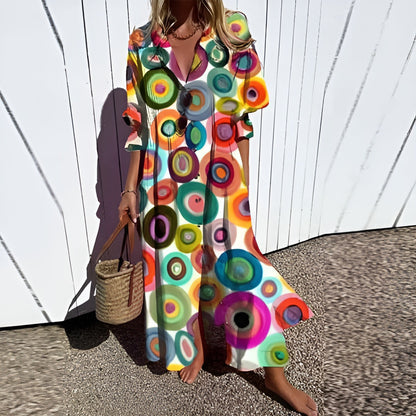 Hannah | Abito Smock di Bottoni Florales