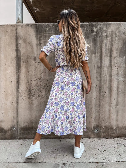 Naila™ - Abito Floreale Elegante