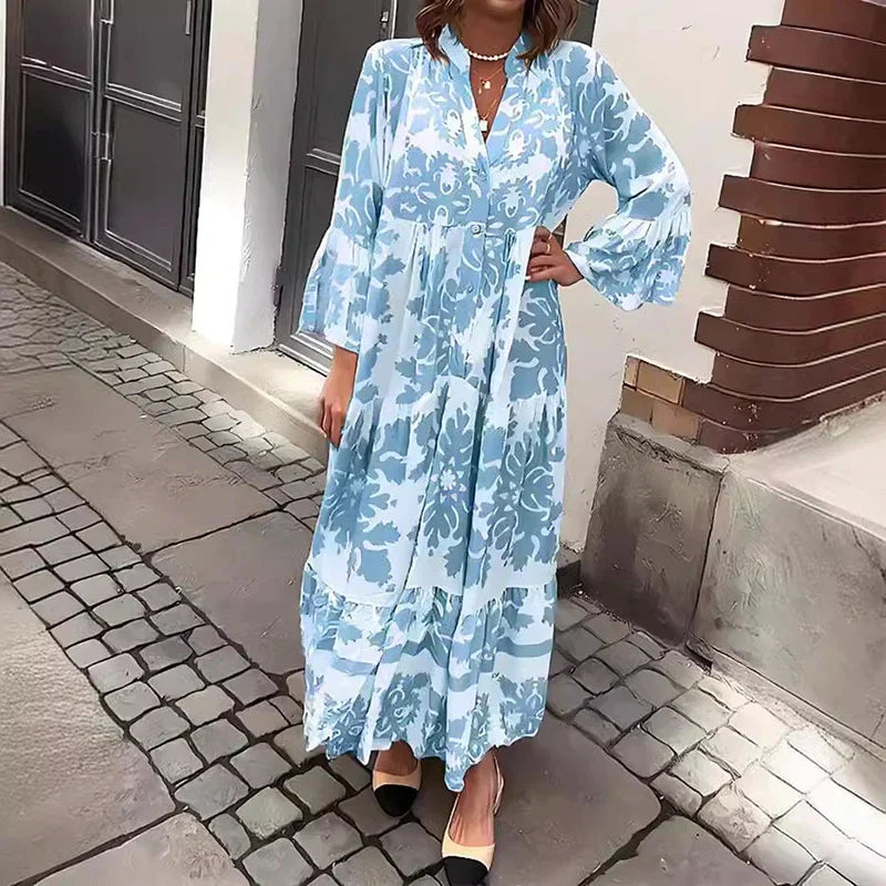 Avielle - Abito Maxi Boho Stampato e a la Moda
