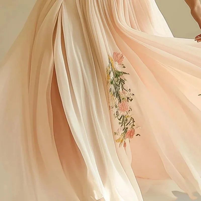 Amelia | Abiti da festa Elegantes con Vita Alta e scollo a V