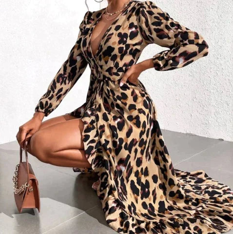 SELAH – ABITO MAXI DI STAMPA LEOPARDATA OTOÑAL