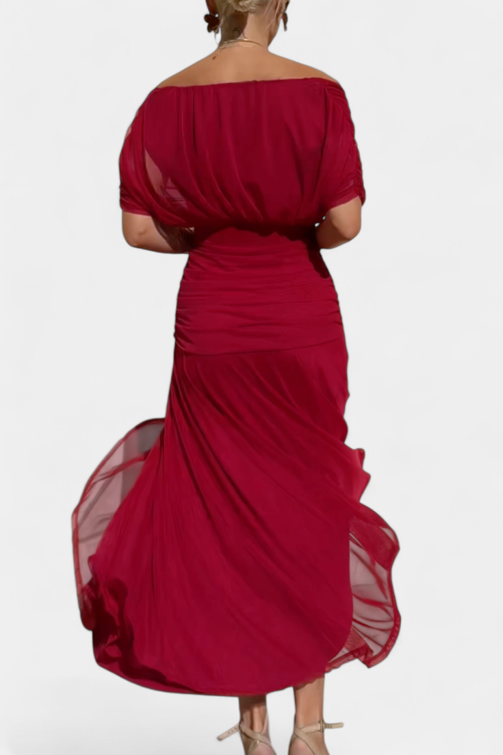 Abigail | Abito lungo Floreale con Scollo a V