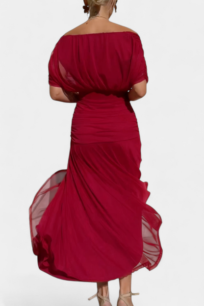 Abigail | Abito lungo Floreale con Scollo a V