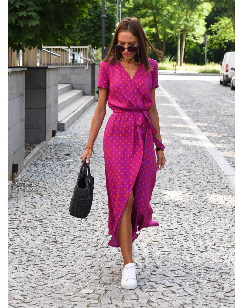 Alina – Abito Midi Envolvente Floreale