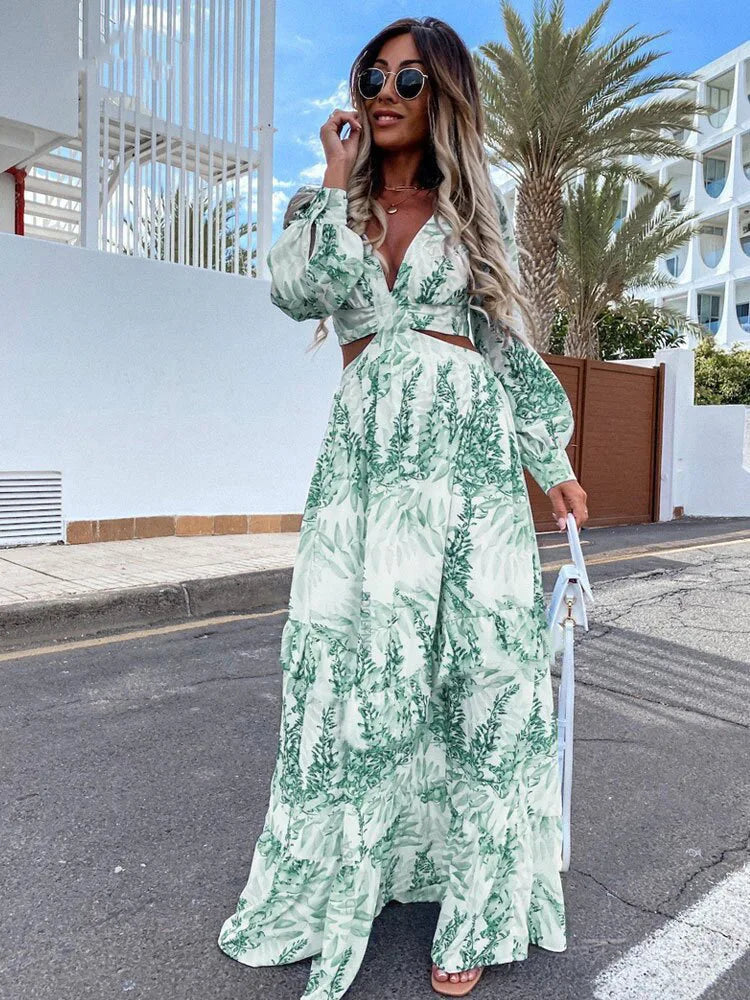 Abito Maxi con scollo a V Amélie