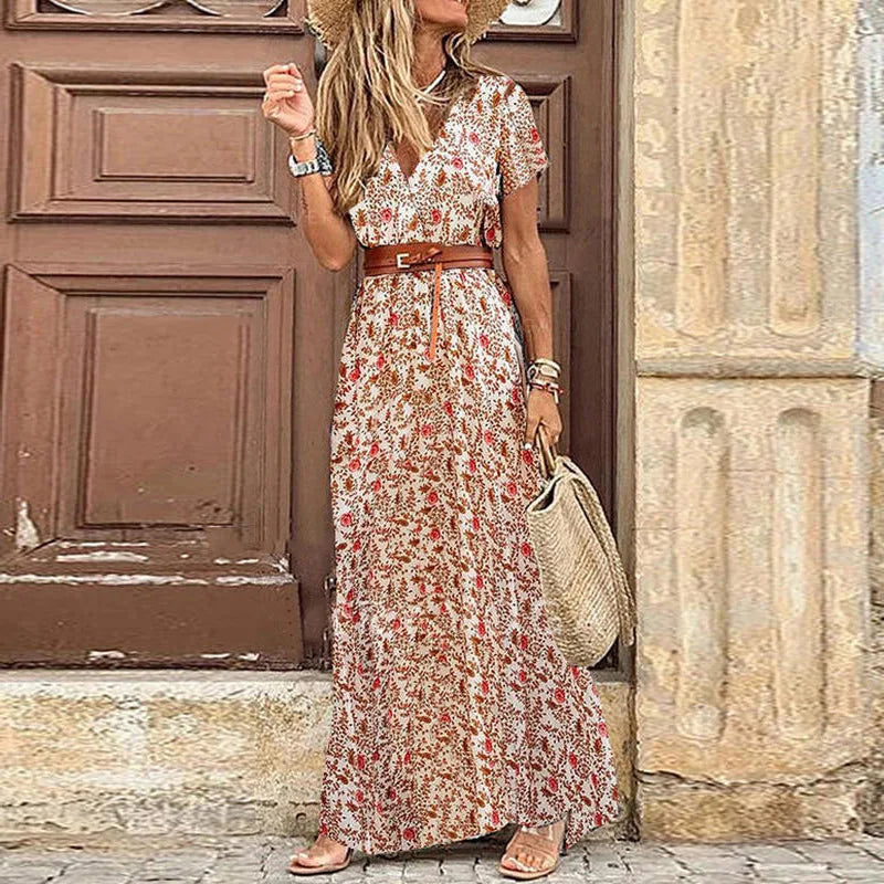 Vivienne | Abito midi floreale plissettato
