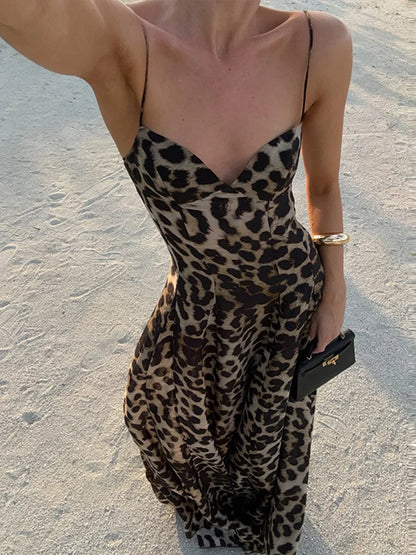 Antonella - Abito maxi di Leopardo