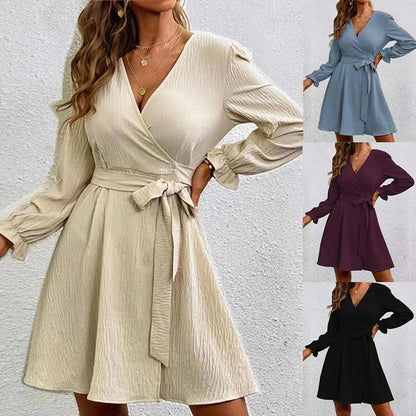 Semmy - Abito avvolgente elegante e senza tempo con scollo a V