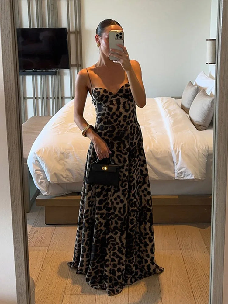 Antonella - Abito maxi di Leopardo