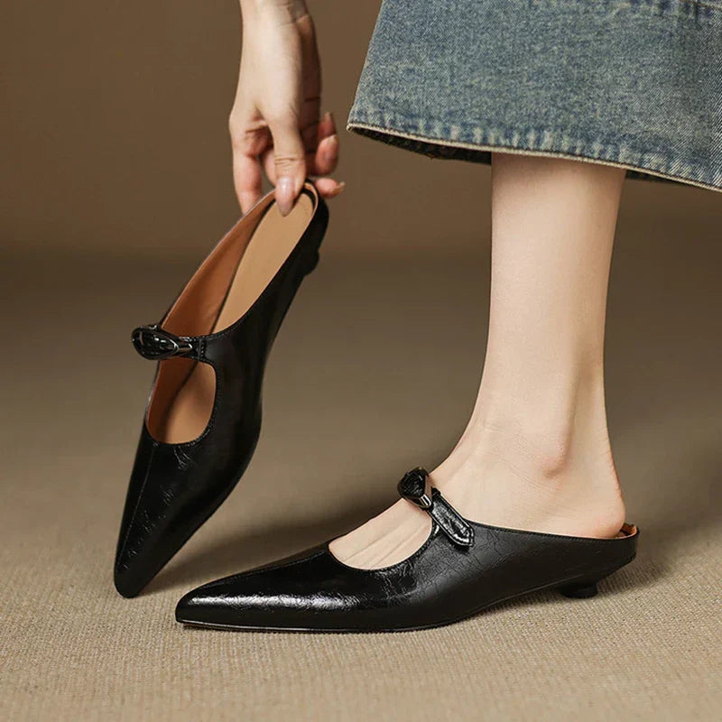 Clara – Mules in pelle naturale