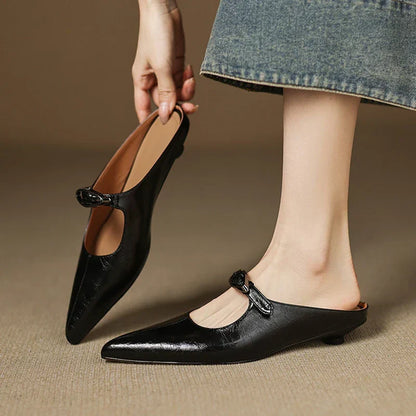 Clara – Mules in pelle naturale
