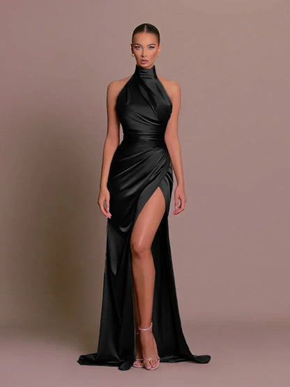 Cleo - Abito maxi Con Spacco Elegante