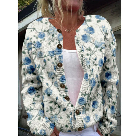 Svenja | Cardigan chic con stampa