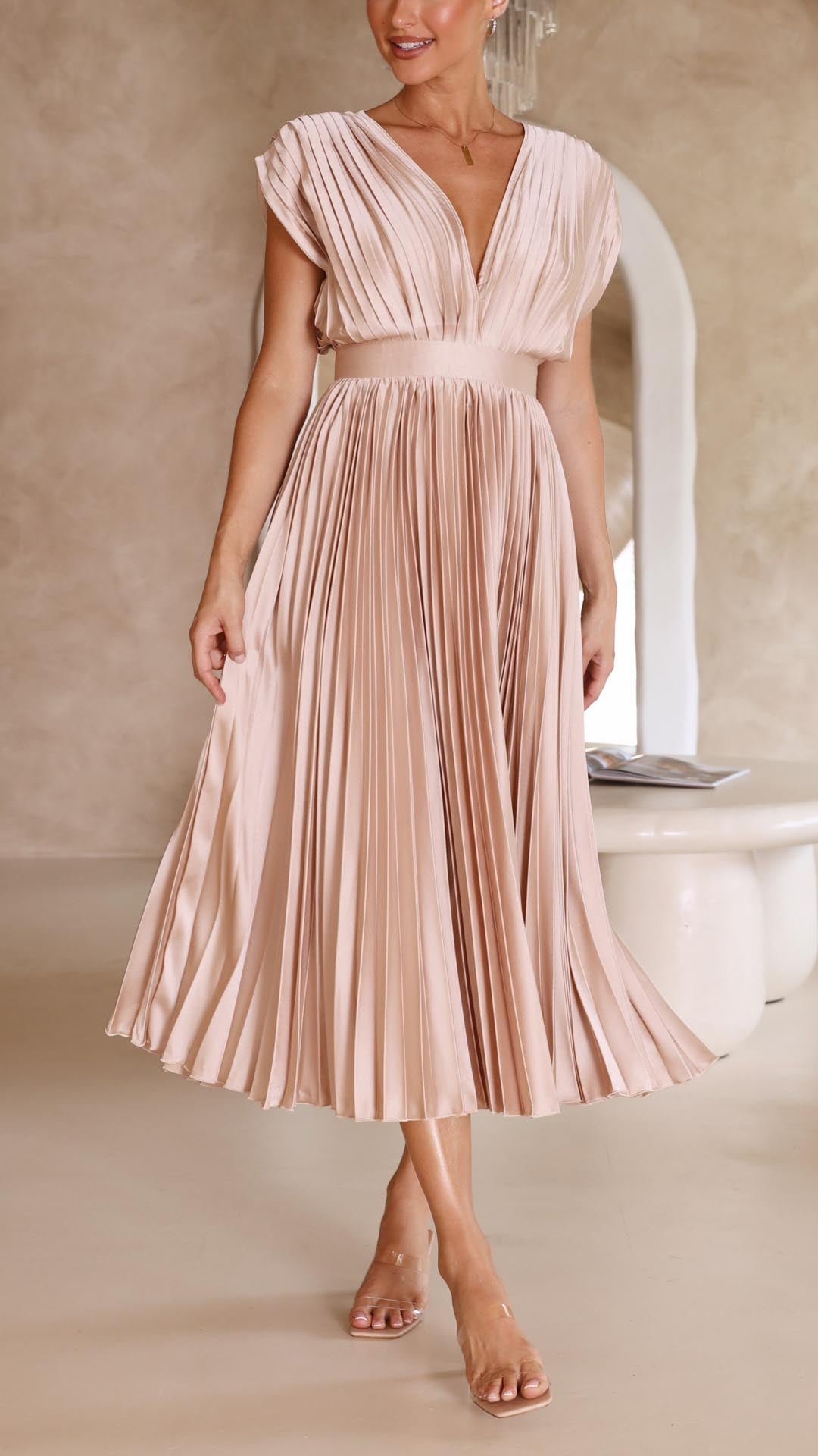 ALIYAH – ABITO MIDI PLISSETTATO ELEGANTE