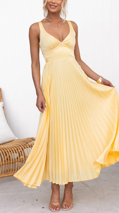 CEREZA - ABITO MAXI PLISSETTATO ELEGANTE