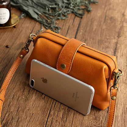 Herdis | Borsa Classica e compatta in calda tonalità cognac