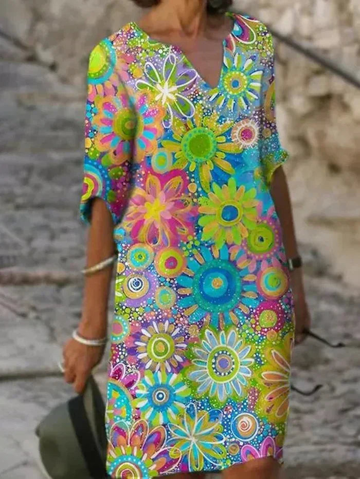 Beth™ - Abito Floreale Colorato
