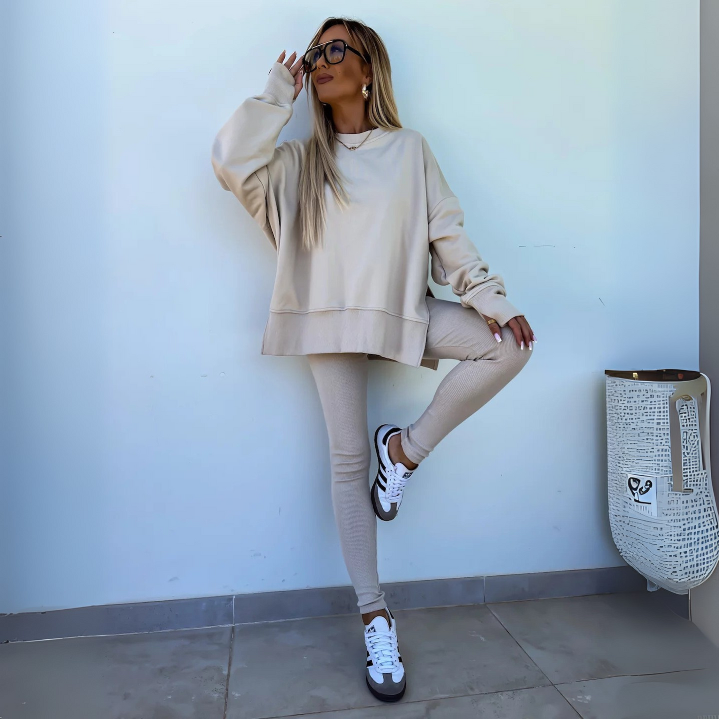 MADISON – SET DI FELPA OVERSIZED E LEGGINGS