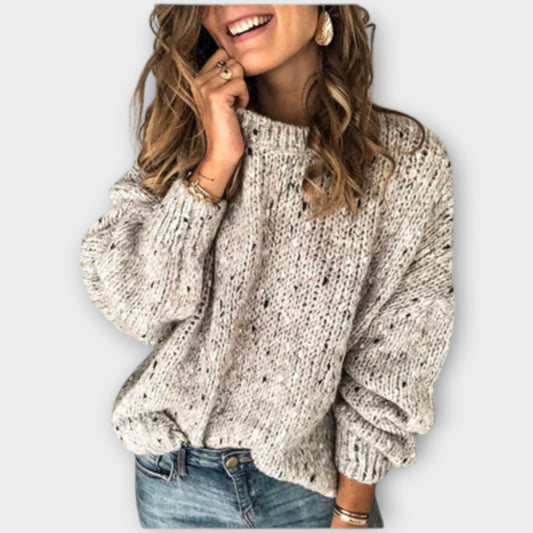 Linda - Maglione in maglia rétro Caldo e morbido