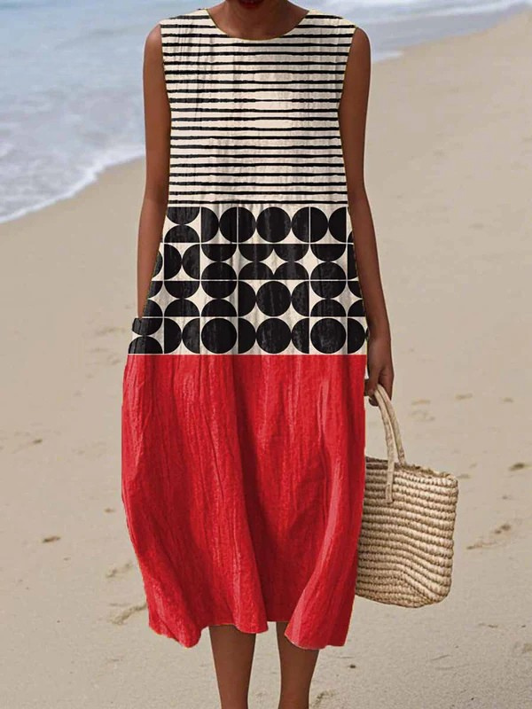 Jane | Abito midi Color block