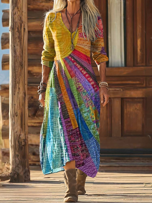 Abito di Design Bohemio con Sole