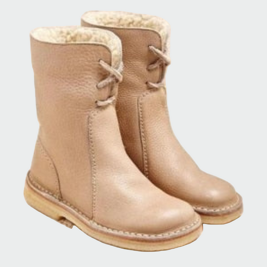Scarpe di uomo in pelle impermeabili con fodera di lana