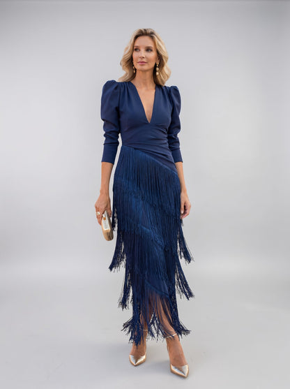 Sofia - Abito elegante con Frange