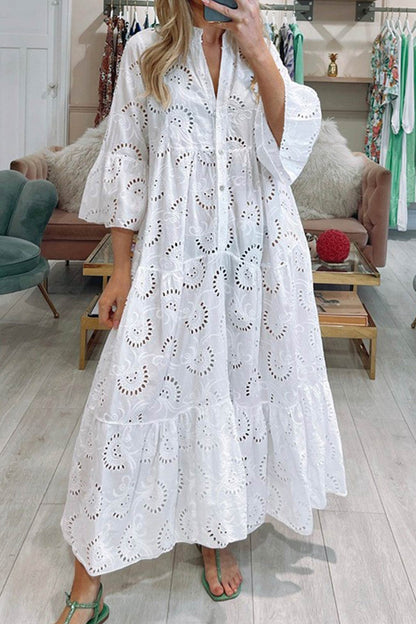 FIORELLA – ABITO MAXI DI PIZZO