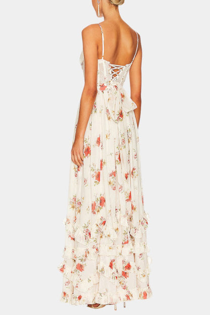 Luna Abito maxi Corsetto Floreale