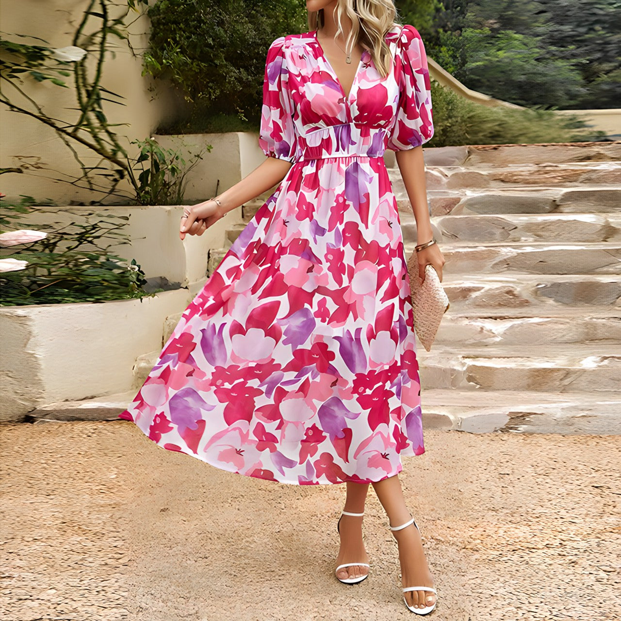 Harper - Abito Midi con scollo a V