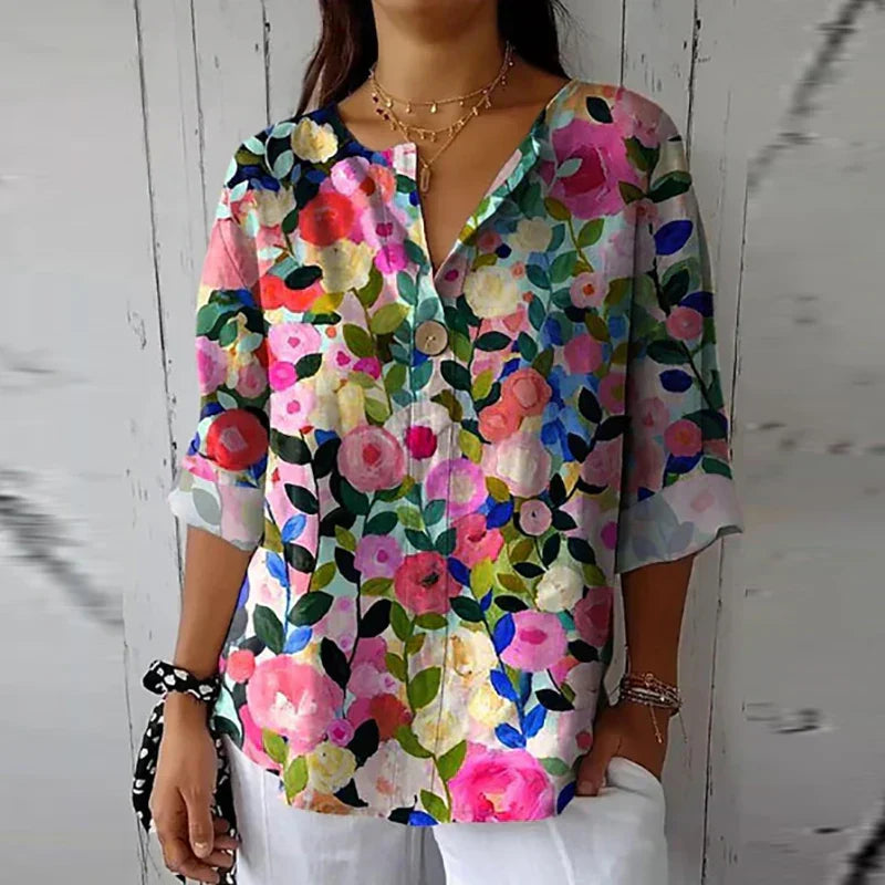 Luna - Blusa con Fascino Floreale