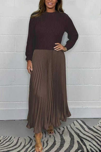 BRIELLE – ABITO DI MAGLIONE PLISSETTATO ELEGANTE