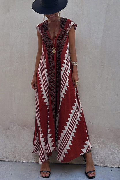 Camille | Abito Bohemio Casual con Scollo a V