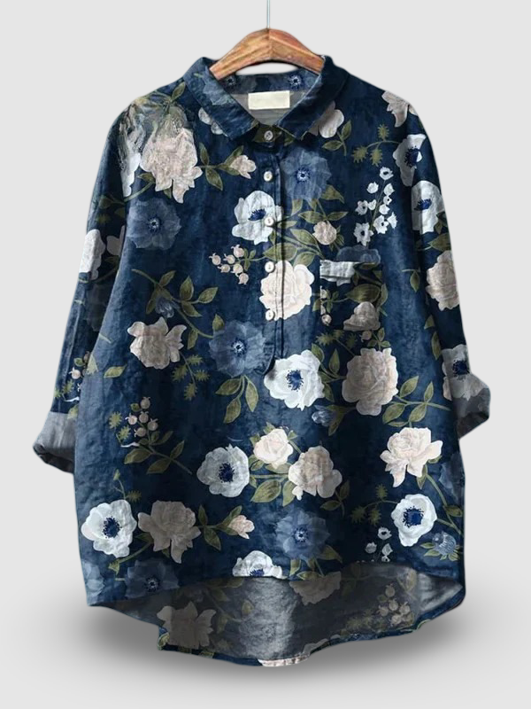 Oceana | Camicia Casual di Cotone con Stampa Floreale per Donne