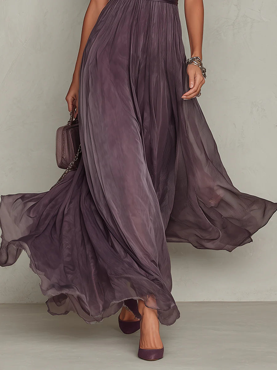 Petra - Abito lungo Elegante in pizzo e Dettagli Refinados
