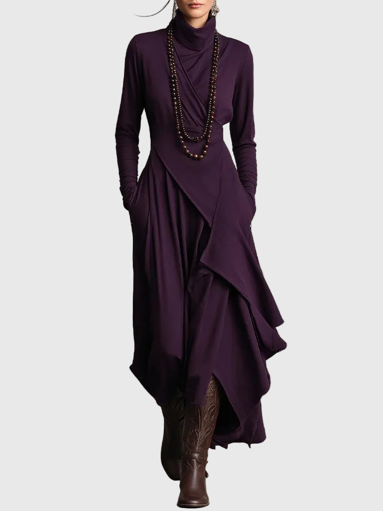 Viola | Abito maxi Plissettato