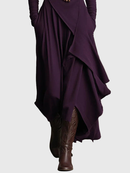 Viola | Abito maxi Plissettato