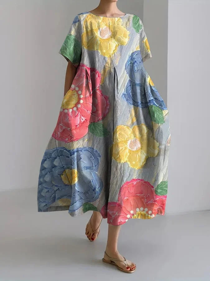 Niamh - Abito Floreale Boho Morbido da donna