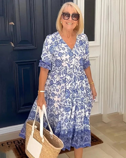 ARIAS - Abito Boho con scollo a V