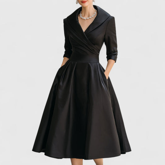 CHARLOTTE – ABITO MIDI A-LINE CON scollo a V ELEGANTE