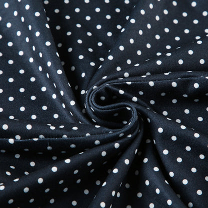 Mini Abito Senza maniche con Pois da donna con Vita Aderente