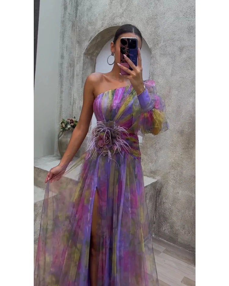 Cecelia - Abito Maxi di Una Manica