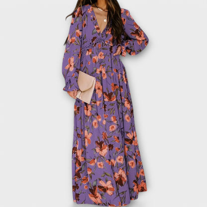 Juno - Elegante Abito Maxi Floreale