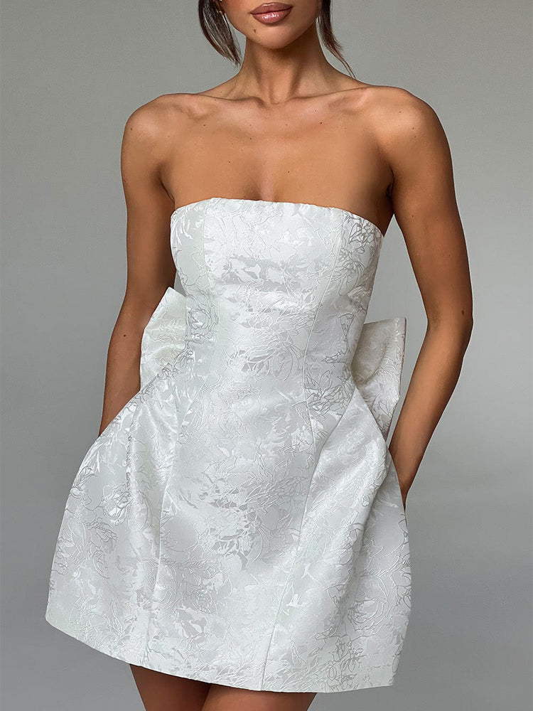 Abito mini Jacquard con Nudo Amelia