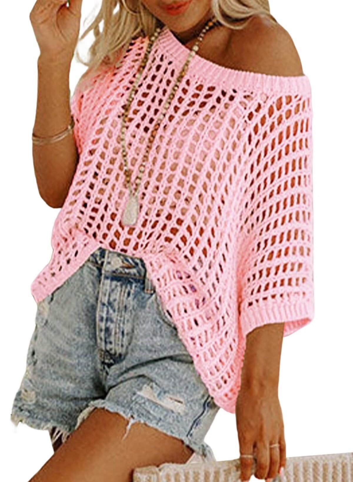 Danae - Top di Ganchillo Casual con Recortes