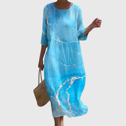 Hayley | Abito maxi Floreale Elegante