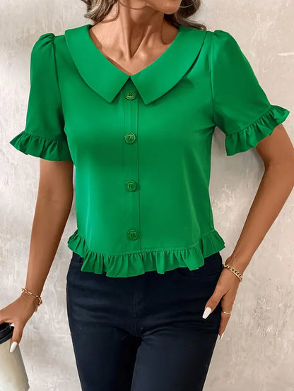 Foteini - Blusa elegante a maniche corte