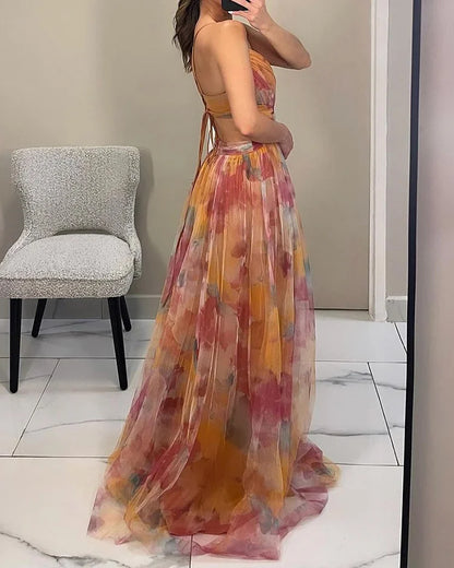 Abito di Impresión Elegante con Collo Halter di Sophia