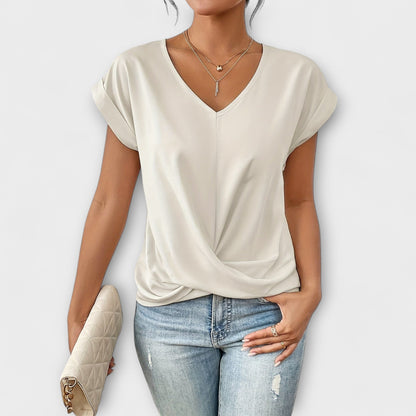 Carlinda | Top elegante con scollo a V