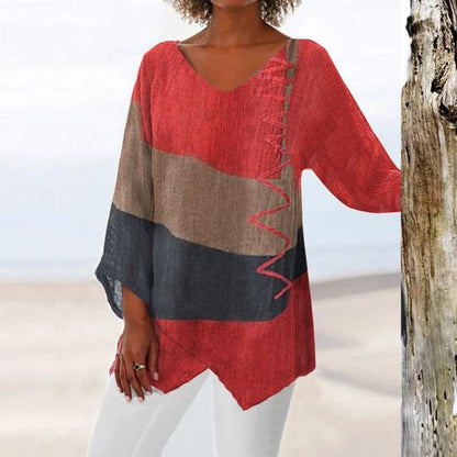 Lina™ - Blusa a maniche lunghe Comoda per il Giorno dopo giorno